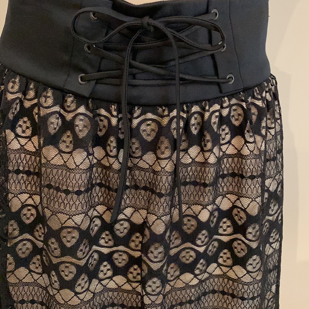 Grass Collections Black Lace Corset Style Mini  7 - Picture 5 of 11